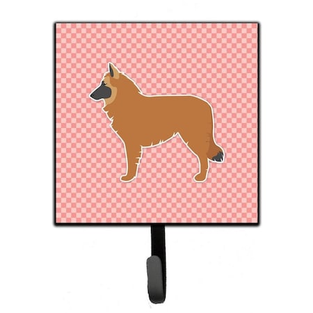 Carolines Treasures Belgian Shepherd Checkerboard Pink Leash or Key Holder BB3661SH4